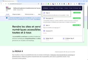 Capture d'écran de la page d'accueil du site https://accessibilite.numerique.gouv.fr/