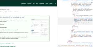 Capture d'écran montrant le lien bien visible dans le code généré