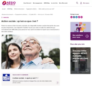 Intégration d'un lien vers la version FALC sur le site Aesio.fr